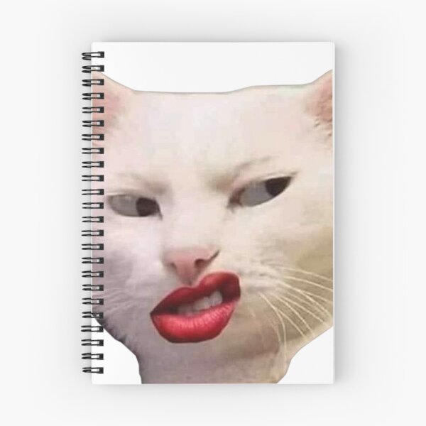 Item preview, Cat With Attitude Red Lips Pet Meme Grunge Illustration designed and sold by Mustangana.