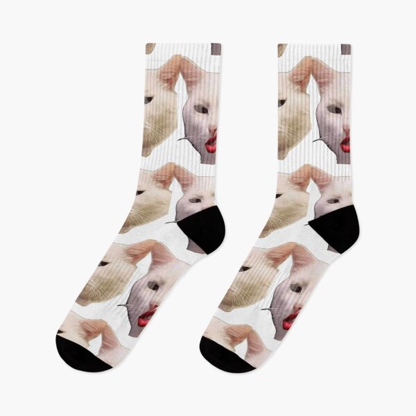 Item preview, Cat With Attitude Red Lips Pet Meme Grunge Illustration designed and sold by Mustangana.