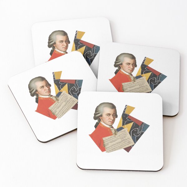 Item preview, Mozart – Collage Portrait Art Print | Classical Music Contemporary Pop Art Poster designed and sold by OzzFrequency.