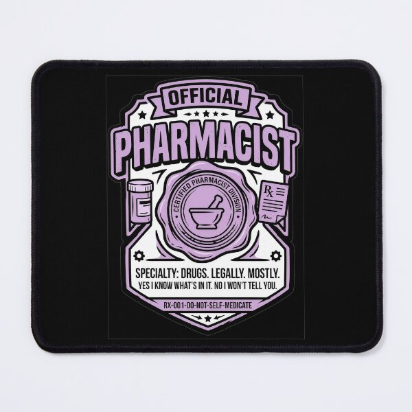Item preview, Official Pharmacist Badge Drugs Legally Mostly Funny Pharmacist Gift designed and sold by StillWildink.