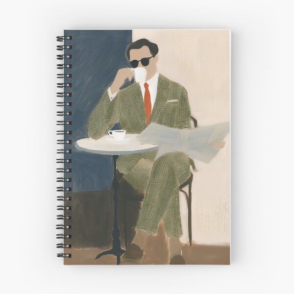 Item preview, Cafe Gentleman Coffee Newspaper Painting designed and sold by Maisonsucces.