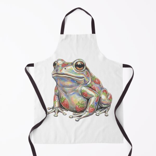 Item preview, Strawberry Frog Holographic Iridescent Cute Animal Art designed and sold by GymTanLaundry.