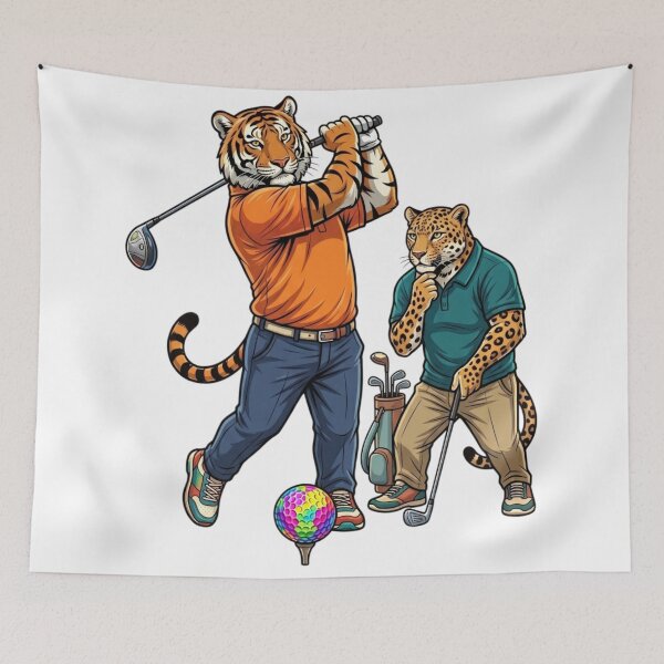 Item preview, Golfing Tiger designed and sold by PP&RAINBOW SHOP.
