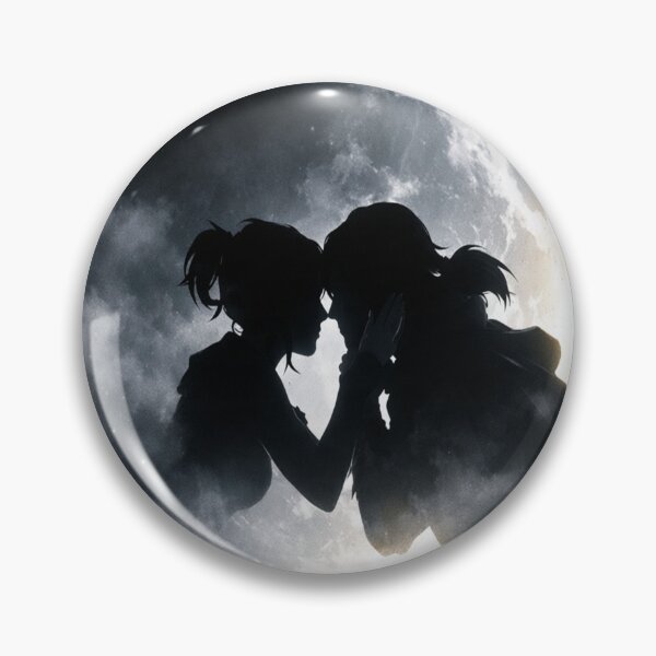 Item preview, Celestial Eternal Embrace – Anime Couple Moon Silhouette Art designed and sold by ZINO WORLD.