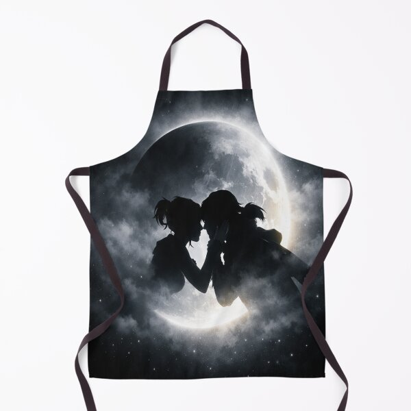 Item preview, Celestial Eternal Embrace – Anime Couple Moon Silhouette Art designed and sold by ZINO WORLD.