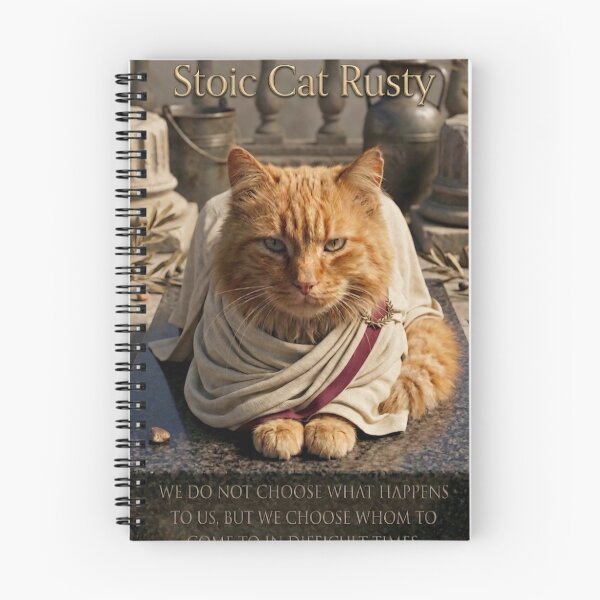 Item preview, ​Stoic Cat Rusty: Wisdom in Difficult Times designed and sold by NadinGerasi.