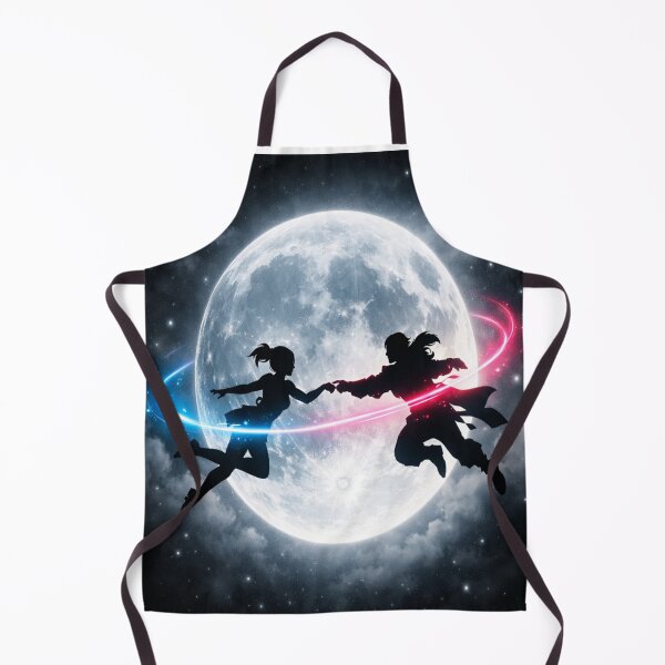 Item preview, Celestial Connection – Anime Couple Silhouette Moon Art designed and sold by ZINO WORLD.
