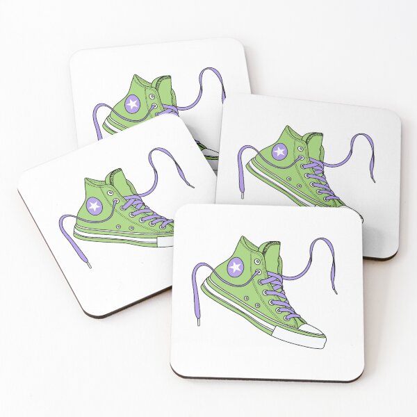 Item preview, Grass green and purple high tops designed and sold by MickeyEdwards.