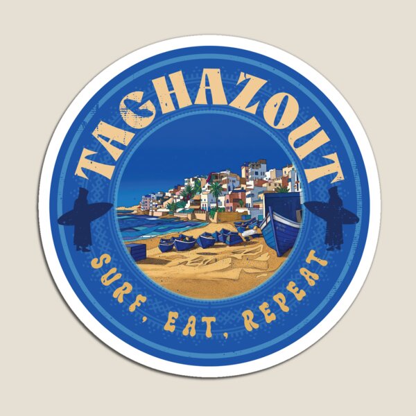 Item preview, TAGHAZOUT Surf Trip Morocco Sticker designed and sold by charafArtcorner.