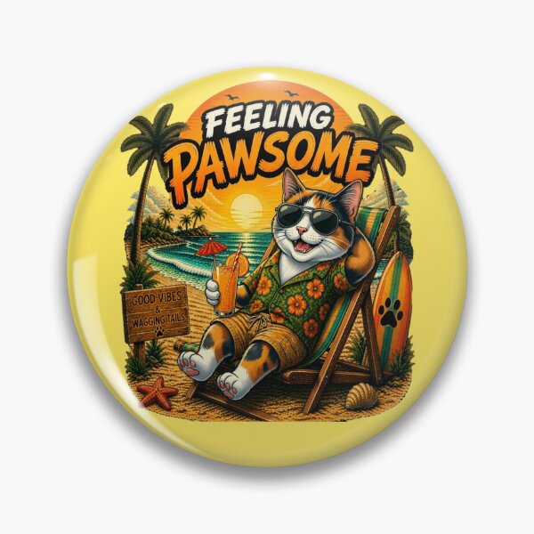 Item preview, Calico Cat Beach Design – Feeling Pawsome Summer Vibes Vacation Dog designed and sold by PixelsPaws.