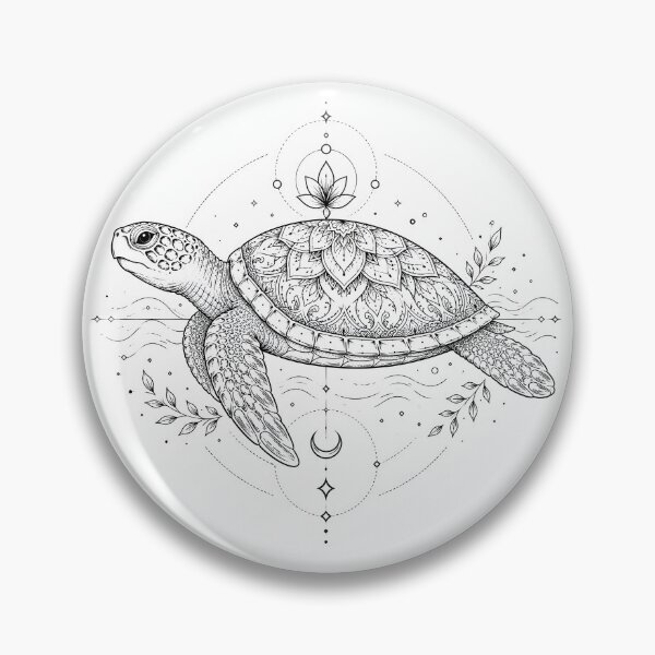 Item preview, Slow Living Turtle Mandala Art designed and sold by suryabumblee.