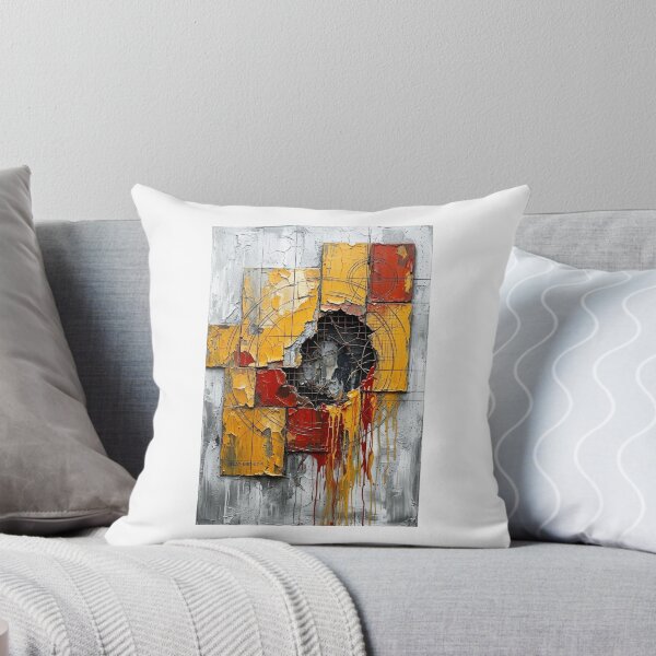 Item preview, Industrial Geometric Abstract in Yellow and Red designed and sold by caracatita75.