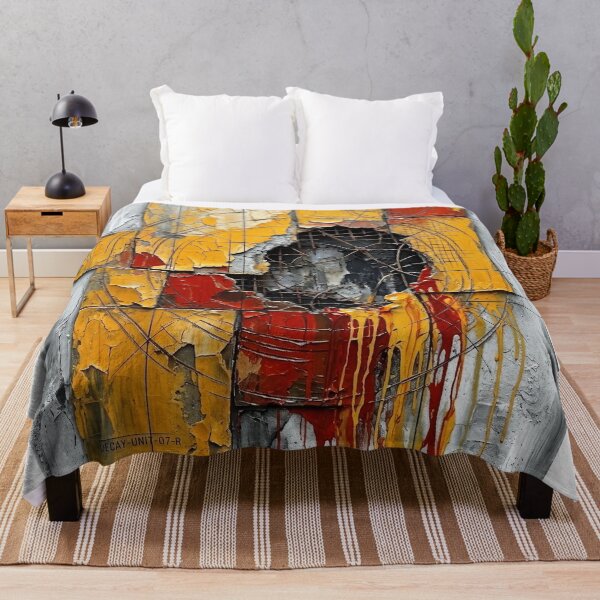 Item preview, Industrial Geometric Abstract in Yellow and Red designed and sold by caracatita75.