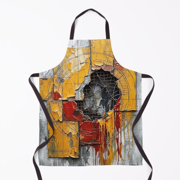 Item preview, Industrial Geometric Abstract in Yellow and Red designed and sold by caracatita75.