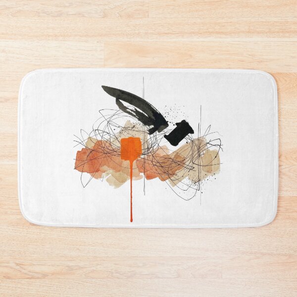 Item preview, Abstract Dynamic Ink and Wash with Orange Accent designed and sold by caracatita75.