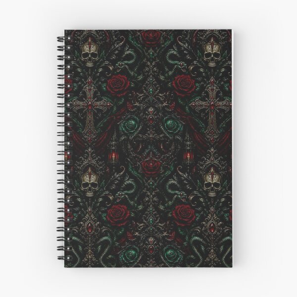 Item preview, Gothic Skull & Rose Damask - Dark Victorian Noir Seamless Pattern designed and sold by cabuks.