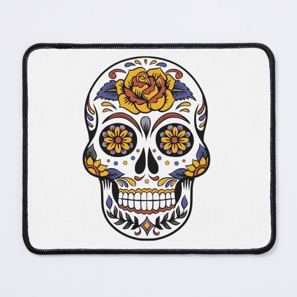 Item preview, Floral Sugar Skull - Day of the Dead Mexican Calavera Art designed and sold by maodesigns.