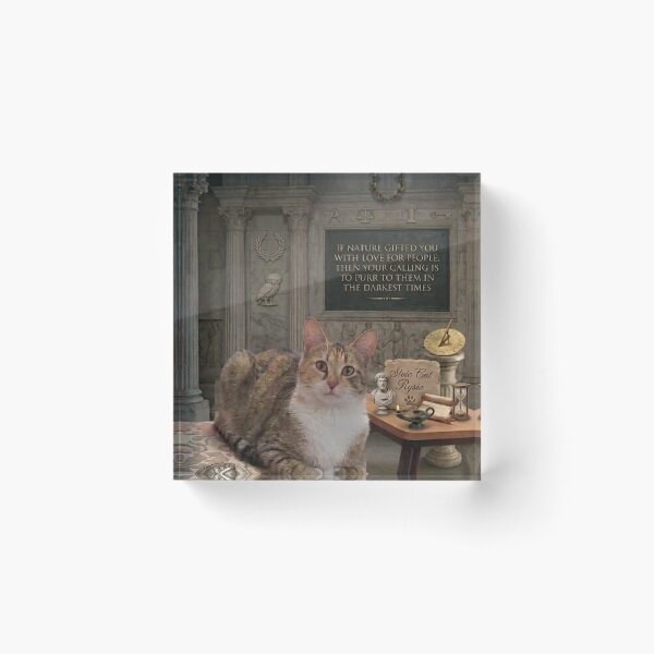 Item preview, ​Stoic Cat Rysia: A Lesson in Love and Purring designed and sold by NadinGerasi.