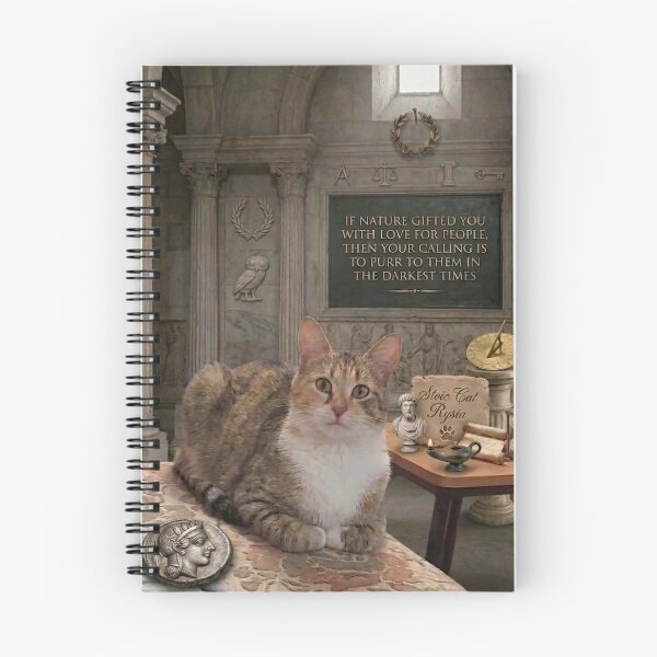 Item preview, ​Stoic Cat Rysia: A Lesson in Love and Purring designed and sold by NadinGerasi.
