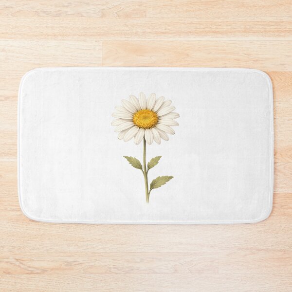 Item preview, Elegant Daisy Botanical Illustration | Minimal White Flower Nature Art designed and sold by Joyfulfabric.