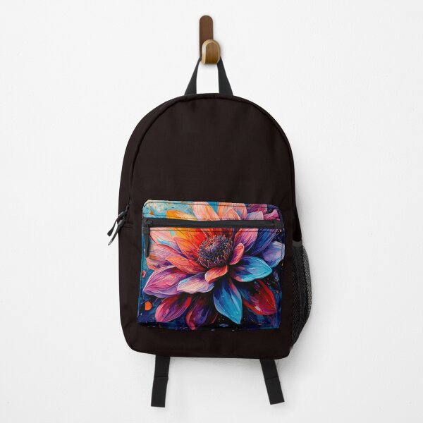 Item preview, Neon Rainbow Flower Splash — Colorful Floral Street Art designed and sold by shaang.