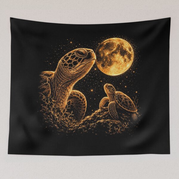 Item preview, Turtle Howling To The Moon Vintage 90s Graphic designed and sold by will freed18.