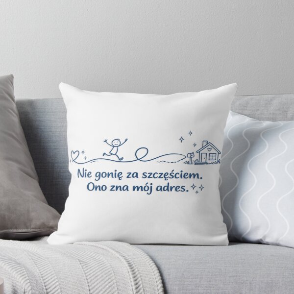 Item preview, Nie gonię za szczęściem. Ono zna mój adres. – Funny Minimalist Line Art designed and sold by ulupono.