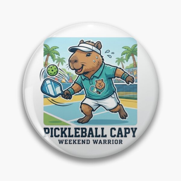 Item preview, Pickleball Capybara – Funny Sports Animal Art designed and sold by Dogandesighn.