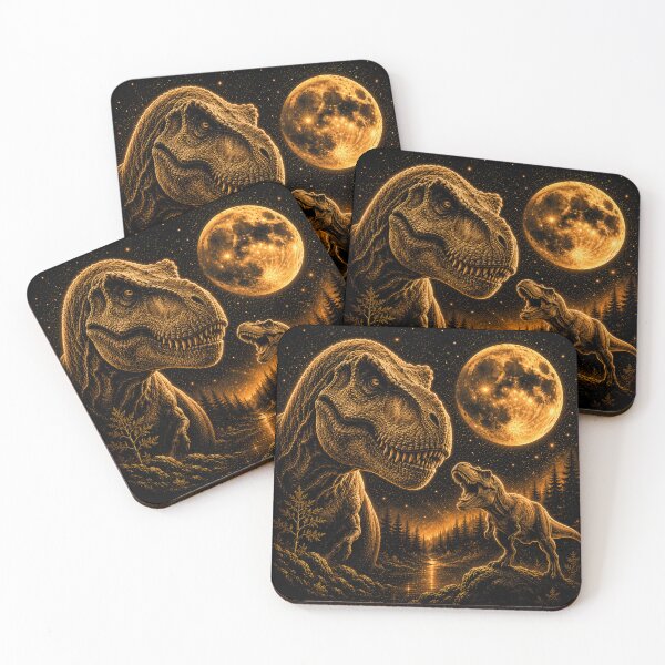 Item preview, T-rex Howling To The Moon Vintage 90s Graphic Dinosaur designed and sold by will freed18.