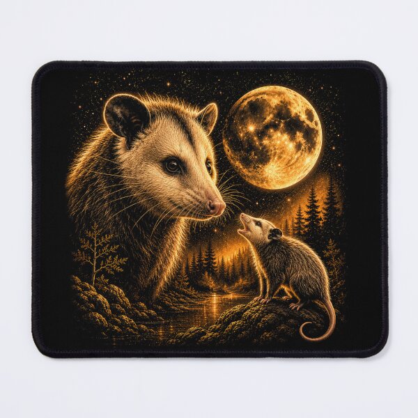 Item preview, Opossum Howling To The Moon Vintage 90s Graphic designed and sold by will freed18.