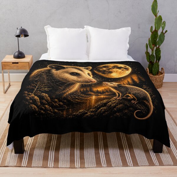 Item preview, Opossum Howling To The Moon Vintage 90s Graphic designed and sold by will freed18.
