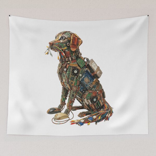 Item preview, Tech Dog Assemblage from Recycled Computer Parts designed and sold by caracatita75.