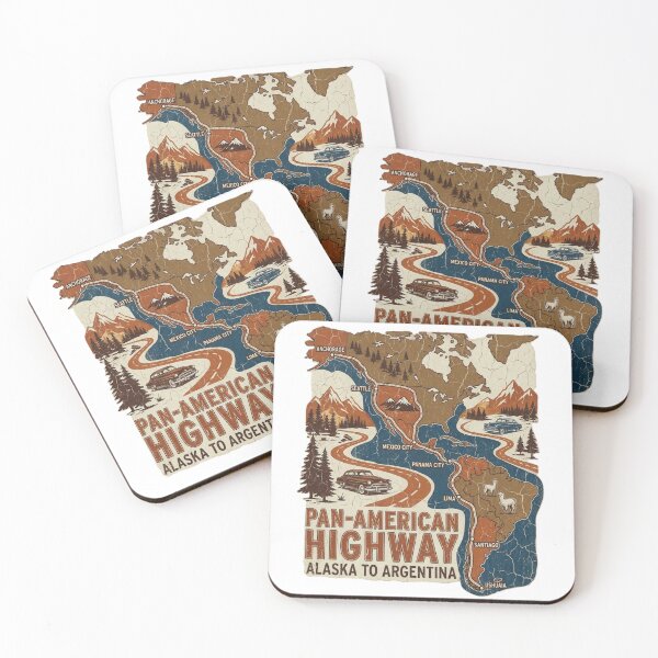Item preview, Pan-American Highway – Vintage Road Trip Adventure Design designed and sold by VladisWorld.