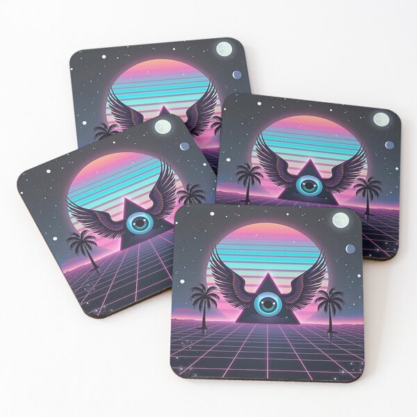 Item preview, Synthwave Neon Occult Pyramid - 80s Retro Outrun Aesthetic designed and sold by Monkey-Rooster.