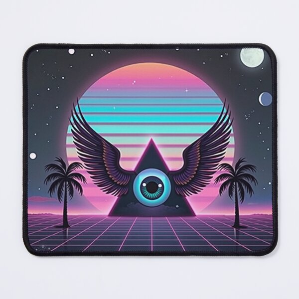 Item preview, Synthwave Neon Occult Pyramid - 80s Retro Outrun Aesthetic designed and sold by Monkey-Rooster.