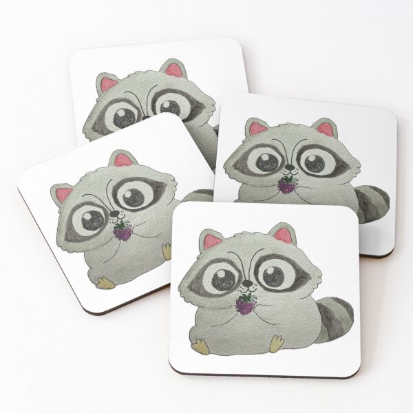 Item preview, raccoon with a berry designed and sold by Artful Things.
