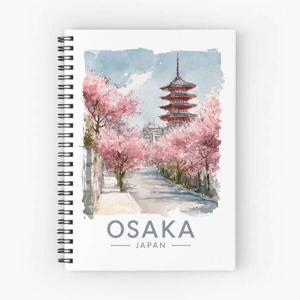 Item preview, A Watercolor Travel Print of Osaka - Japan  designed and sold by StudioRedKoala.
