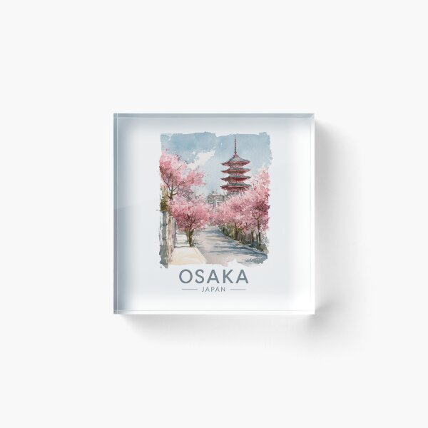 Item preview, A Watercolor Travel Print of Osaka - Japan  designed and sold by StudioRedKoala.