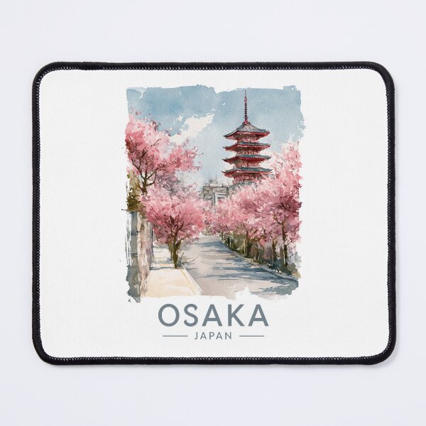 Item preview, A Watercolor Travel Print of Osaka - Japan  designed and sold by StudioRedKoala.