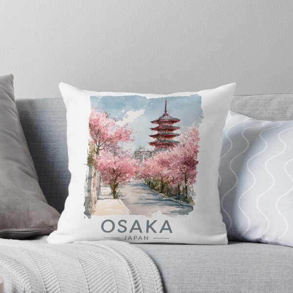 Item preview, A Watercolor Travel Print of Osaka - Japan  designed and sold by StudioRedKoala.