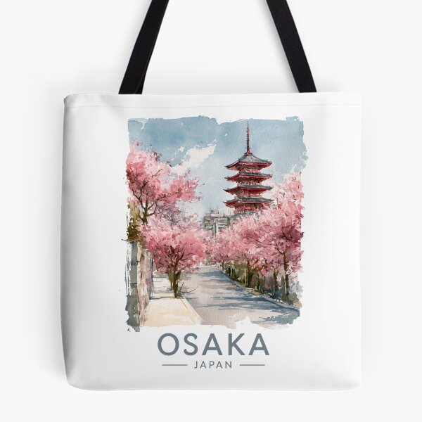 Artikelvorschau, Ein Aquarell-Reisebild von Osaka – Japan entworfen und verkauft von StudioRedKoala.