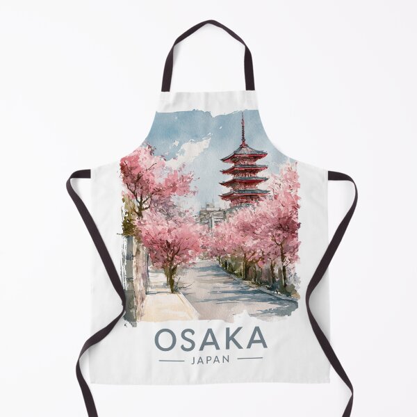 Item preview, A Watercolor Travel Print of Osaka - Japan designed and sold by StudioRedKoala.
