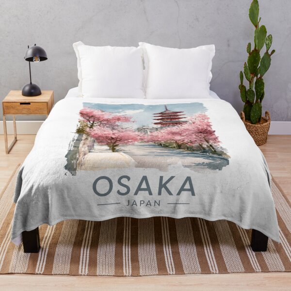 Item preview, A Watercolor Travel Print of Osaka - Japan  designed and sold by StudioRedKoala.