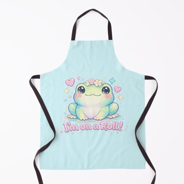 Item preview, Pastel Cute Frog “I’m on a Roll!” Funny Kawaii Frog Sticker designed and sold by Nusha Creations.