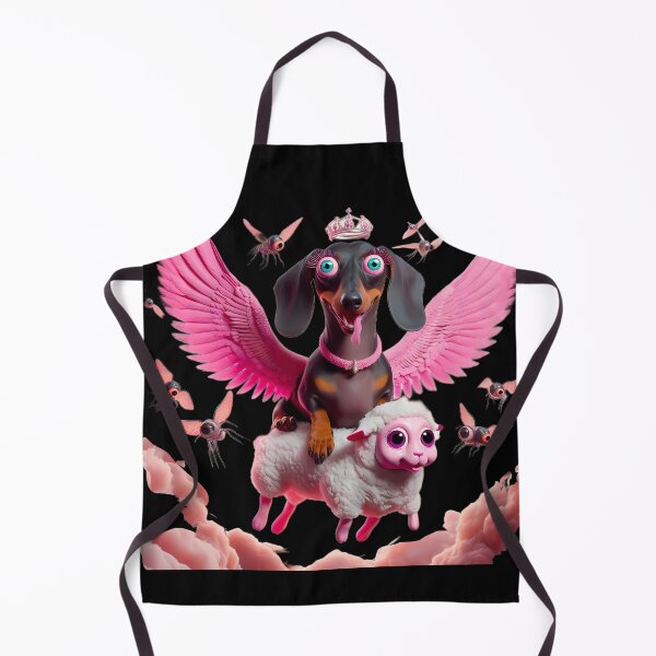 Item preview, Pink Angel Dachshund Flying With Sheep designed and sold by LujziWorld.