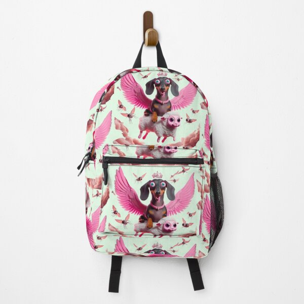 Item preview, Pink Angel Dachshund Flying With Sheep designed and sold by LujziWorld.