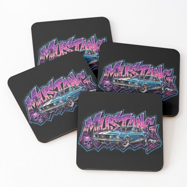Item preview, Mustang Fastback Street Art - Blue Muscle Car Graffiti Design designed and sold by SasquatchTrail.