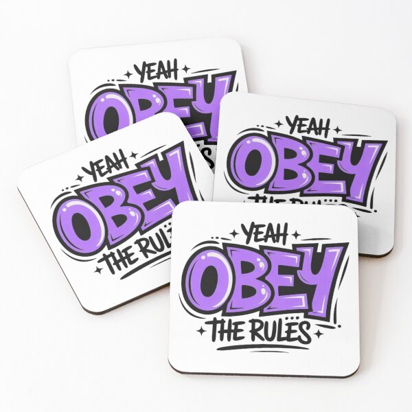 Item preview, Yeah Obey The Rules - Purple Graffiti Typography designed and sold by Ahmed-G-Designs.
