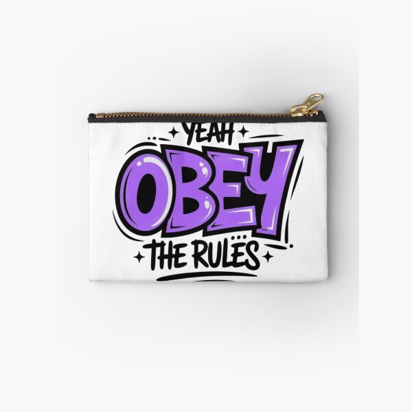 Item preview, Yeah Obey The Rules - Purple Graffiti Typography designed and sold by Ahmed-G-Designs.