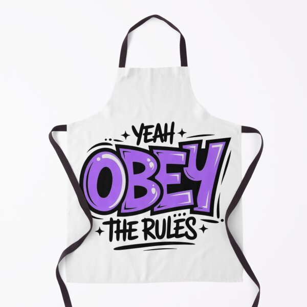 Item preview, Yeah Obey The Rules - Purple Graffiti Typography designed and sold by Ahmed-G-Designs.